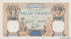 1000 Francs CÉRÈS ET MERCURE type modifié FRANKREICH  1939 F.38.35 VZ