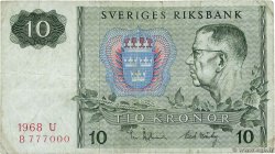 10 Kronor Numéro spécial SWEDEN  1968 P.52c