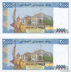 2000 Francs Consécutifs YIBUTI  1997 P.40 FDC