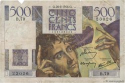 500 Francs CHATEAUBRIAND FRANKREICH  1946 F.34.05