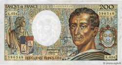 200 Francs MONTESQUIEU FRANKREICH  1984 F.70.04