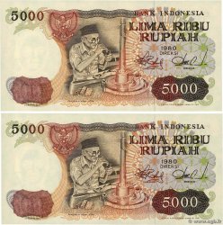 5000 Rupiah Consécutifs INDONÉSIE  1980 P.120a