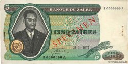 5 Zaïres Épreuve ZAÏRE  1972 P.20ps TTB+