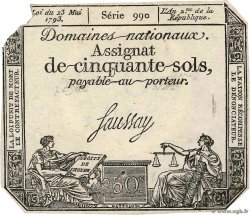 50 Sols variété FRANCE  1793 Ass.42b VF