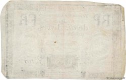 10 Livres filigrane républicain, gravure modifiée FRANCE  1792 Ass.36c VF
