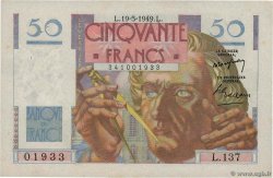 50 Francs LE VERRIER FRANKREICH  1949 F.20.12 VZ