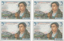 5 Francs BERGER Consécutifs FRANCIA  1943 F.05.03 AU+