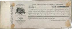 Francs Annulé FRANCE regionalism and various Paris 1862 DOC.Lettre VF