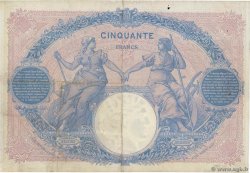 50 Francs BLEU ET ROSE FRANKREICH  1909 F.14.22 fSS
