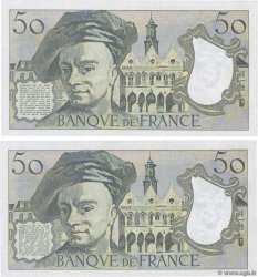 50 Francs QUENTIN DE LA TOUR Consécutifs FRANCIA  1986 F.67.12 SC+
