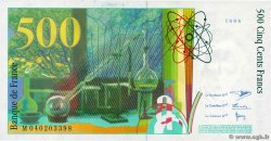 500 Francs PIERRE ET MARIE CURIE FRANKREICH  1998 F.76.04 fST+
