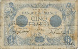 5 Francs BLEU FRANKREICH  1917 F.02.47