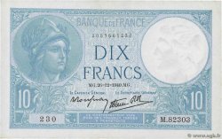10 Francs MINERVE modifié FRANKREICH  1940 F.07.25