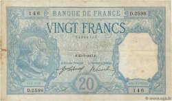 20 Francs BAYARD FRANCE  1917 F.11.02 TB+