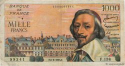 1000 Francs RICHELIEU FRANCE  1955 F.42.14 G