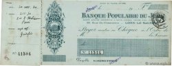 Francs FRANCE regionalismo y varios Lons-Le-Saunier 1930 DOC.Chèque