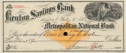 13,35 Dollars UNITED STATES OF AMERICA Kenton 1883 DOC.Chèque