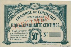 50 Centimes Spécimen FRANCE regionalism and various Orléans 1914 JP.095.01 XF