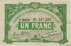 1 Franc FRANCE regionalism and various Orléans 1916 JP.095.12 VF