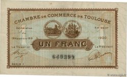 1 Franc FRANCE regionalism and various Toulouse 1919 JP.122.36 VF+