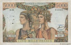 5000 Francs TERRE ET MER FRANKREICH  1952 F.48.06 S