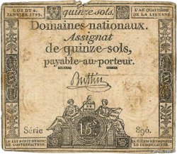 15 Sols FRANCE  1792 Ass.24a B