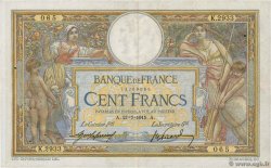 100 Francs LUC OLIVIER MERSON sans LOM FRANKREICH  1915 F.23.07 fSS