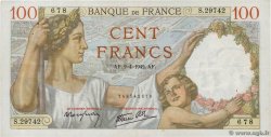100 Francs SULLY FRANKREICH  1942 F.26.69 SS