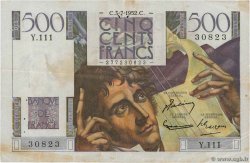 500 Francs CHATEAUBRIAND FRANCE  1952 F.34.09 VF-