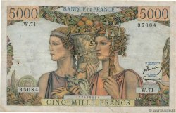 5000 Francs TERRE ET MER FRANCE  1951 F.48.05 F+