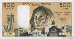 500 Francs PASCAL FRANCE  1990 F.71.44 VF-