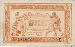 1 Franc TRÉSORERIE AUX ARMÉES 1917 FRANKREICH  1917 VF.03.05 VZ+