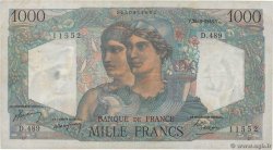 1000 Francs MINERVE ET HERCULE FRANCE  1948 F.41.23 F+
