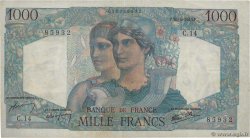 1000 Francs MINERVE ET HERCULE FRANCE  1945 F.41.02 TB+