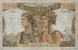 5000 Francs TERRE ET MER FRANCIA  1949 F.48.01