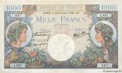 1000 Francs COMMERCE ET INDUSTRIE FRANKREICH  1940 F.39.02