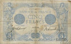 5 Francs BLEU FRANCIA  1916 F.02.39 q.MB