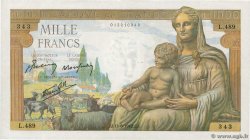 1000 Francs DÉESSE DÉMÉTER FRANCE  1942 F.40.02