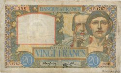 20 Francs TRAVAIL ET SCIENCE FRANKREICH  1940 F.12.09