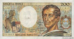 200 Francs MONTESQUIEU FRANCIA  1986 F.70.06 BC+