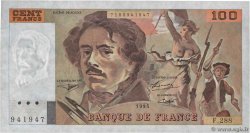 100 Francs DELACROIX 442-1 & 442-2 FRANCE  1995 F.69ter.02c pr.TTB