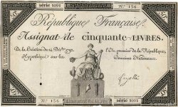 50 Livres FRANCE  1792 Ass.39a TB+