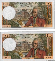 10 Francs VOLTAIRE Consécutifs FRANCE  1970 F.62.46