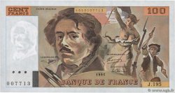 100 Francs DELACROIX imprimé en continu FRANCIA  1991 F.69bis.04a AU+