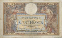 100 Francs LUC OLIVIER MERSON sans LOM FRANKREICH  1917 F.23.09a