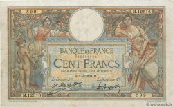 100 Francs LUC OLIVIER MERSON grands cartouches FRANCIA  1925 F.24.03 q.BB