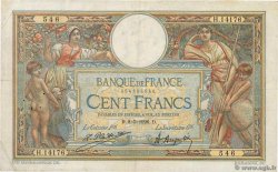 100 Francs LUC OLIVIER MERSON grands cartouches FRANKREICH  1926 F.24.04 fSS