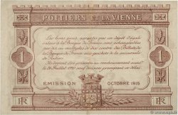 1 Franc FRANCE regionalismo e varie Poitiers 1915 JP.101.06 BB to SPL