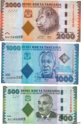 Lot de 3 Billets TANZANIA  2010 P.LOT