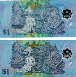 1 Ringgit - 1 Dollar BRUNEI  1996 P.22a et P.22b FDC